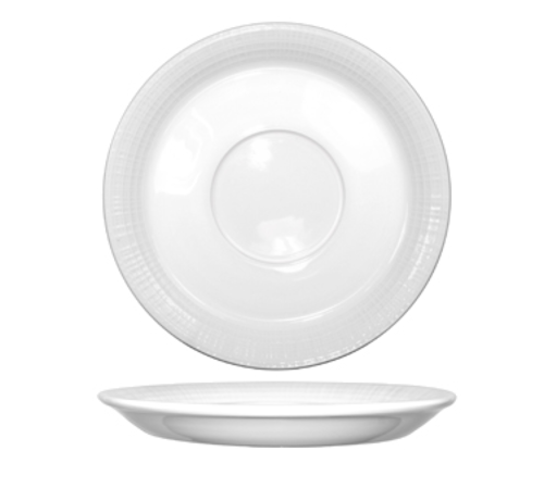 ITI 4 3/4" Round Dresden™ Saucer - Porcelain, Bright White (DR-38)-cityfoodequipment.com