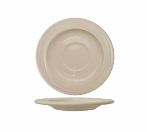 ITI 5 3/8" Round Newport™ Saucer - Ceramic, American White (NP-2)-cityfoodequipment.com