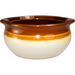 ITI 12 oz Soup Crock - Ceramic, American White/Caramel (OSC-15)-cityfoodequipment.com