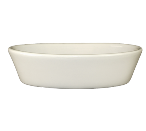 ITI 14 oz. Oval, Oven Baking Dish - Ceramic, American White (OB-7)-cityfoodequipment.com
