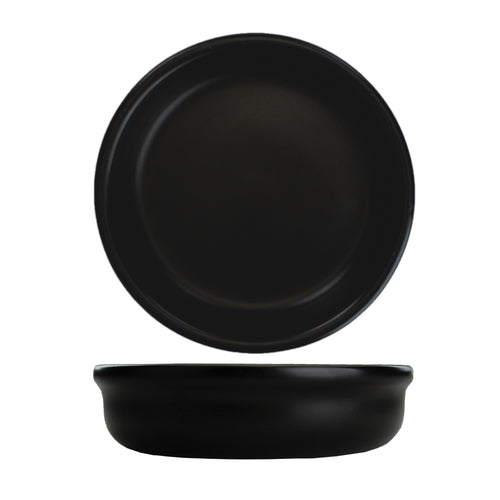 ITI 8 oz Round CrÃ¨me Brulee - Ceramic, Black (OB-55-B)-cityfoodequipment.com