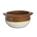 ITI 10 oz Soup Crock - Ceramic, American White/Caramel (OSC-155-TT)-cityfoodequipment.com