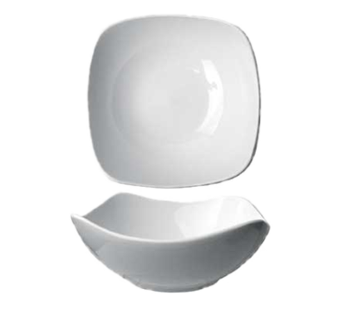 ITI 11 oz Square Quad™ Fruit Bowl - Porcelain, European White (QP-11)-cityfoodequipment.com