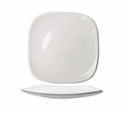 ITI 6" Square Quad™ Plate - Porcelain, European White (QP-6)-cityfoodequipment.com