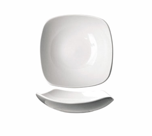 ITI 16 oz Square Quad™ Soup Bowl/Plate - Porcelain, European White (QP-18)-cityfoodequipment.com
