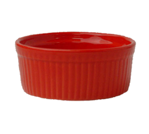 ITI 8 oz Cancun™ Ramekin - Ceramic, Crimson Red (RAMF-10-CR)-cityfoodequipment.com