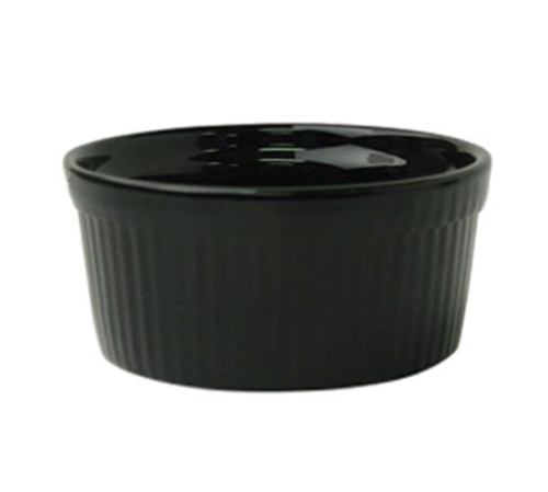 ITI 2 oz Cancun™ Ramekin - Ceramic, Black (RAMF-2-B)-cityfoodequipment.com