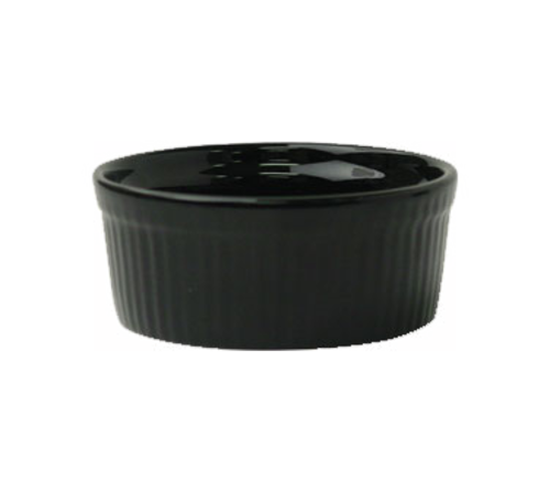 ITI 4 oz Cancun™ Ramekin - Ceramic, Black (RAMF-4-B)-cityfoodequipment.com