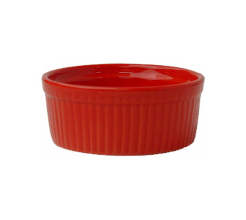 ITI 4 oz Cancun™ Ramekin - Ceramic, Crimson Red (RAMF-4-CR)-cityfoodequipment.com