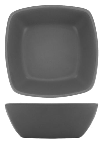 ITI 18 oz Square Quad™ Bowl - Porcelain, Matte Gray (QP-32-MG)-cityfoodequipment.com