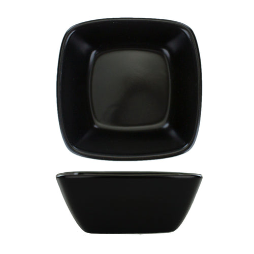 ITI 6 oz Square Quad™ Fruit Dish - Porcelain, Matte Black (QP-31-MB)-cityfoodequipment.com