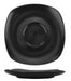 ITI 5 3/4" Square Quad™ Saucer - Porcelain, Matte Black (QP-2-MB)-cityfoodequipment.com