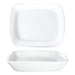 ITI 8" x 6 1/2" Rectangular Quad™ Platter - Porcelain, European White (QP-86)-cityfoodequipment.com
