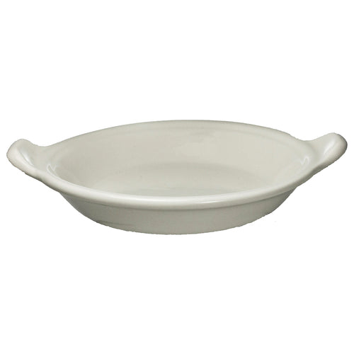 ITI 10 oz. Round, Au Gratin Egg Dish - Ceramic, American White (SEGG-655)-cityfoodequipment.com