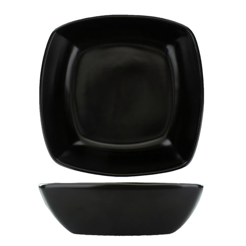 ITI 28 oz Square Quad™ Bowl - Porcelain, Matte Black (QP-33-MB)-cityfoodequipment.com