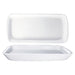 ITI 13" x 6 1/4" Rectangular Quad™ Platter - Porcelain, European White (QP-1200)-cityfoodequipment.com