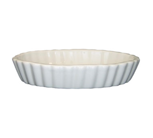ITI 7 oz Oval CrÃ¨me Brulee Dish - Porcelain, European White (SOFO-65-EW)-cityfoodequipment.com