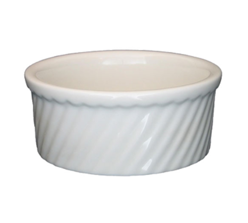 ITI 8 1/2 oz Round SoufflÃ© Dish - Porcelain, European White (SOFS-8-EW)-cityfoodequipment.com