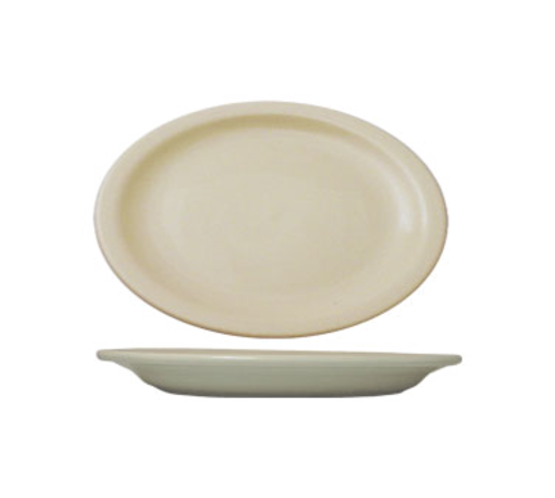 ITI Oval Valencia™ Platter - 11 1/2" x 9 1/4", Ceramic, American White (VA-13)-cityfoodequipment.com