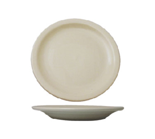 ITI 9 1/2" Round Valencia™ Plate - Ceramic, American White (VA-9)-cityfoodequipment.com