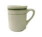 ITI 8-1/2 oz Verona™ Toledo Mug - Ceramic, American White/Green (VE-17)-cityfoodequipment.com