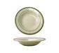 ITI 10 oz Round Verona™ Soup Bowl - Ceramic, American White/Green (VE-3)-cityfoodequipment.com