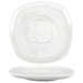 ITI 6 1/4" Square Slope™ Saucer - Porcelain, Bright White (SP-2)-cityfoodequipment.com