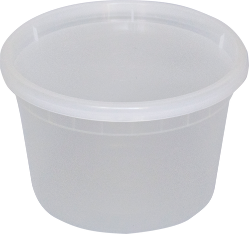 ITI 16 oz Deli Container w/Lid - Polypropylene, Clear (TG-PC-16)-cityfoodequipment.com