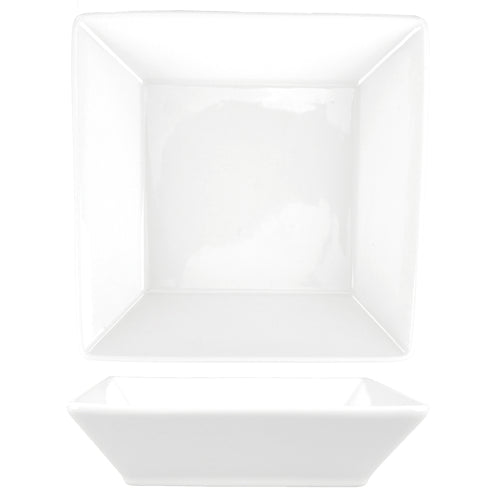 ITI 46 oz Square Slope™ Bowl - Porcelain, Bright White (SP-88)-cityfoodequipment.com