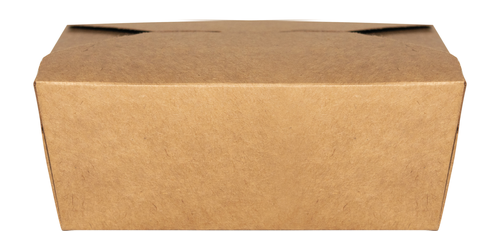 ITI 45 oz Kraft Microwavable Folded Paper # 8 Take-Out (TG-KB-#8)-cityfoodequipment.com