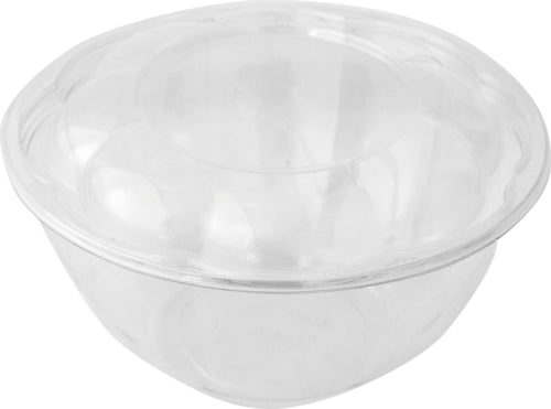 ITI 48 oz Salad Bowl w/ Lid - Plastic, Clear (TG-PP-480)-cityfoodequipment.com