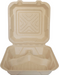 ITI Square Sugar Cane 3-Compartment Hinged Container - 9"x9"x3" (TG-B-993)-cityfoodequipment.com