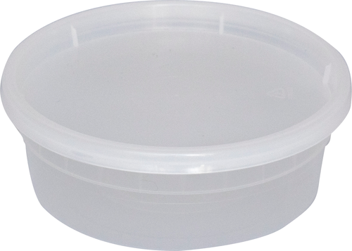 ITI 8 oz Deli Container w/Lid - Polypropylene, Clear (TG-PC-8)-cityfoodequipment.com
