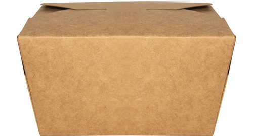ITI 30 oz Kraft Microwavable Folded Paper #1 Take-Out (TG-KB-#1)-cityfoodequipment.com