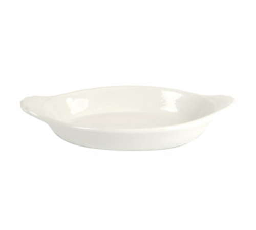 ITI 8 oz. Oval, Welsh Rarebit - Stoneware, European White (WRO-8-EW)-cityfoodequipment.com