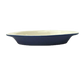 ITI 8 oz. Oval, Welsh Rarebit - Stoneware, Cobalt Blue/European White (WRO-8-EW-CB)-cityfoodequipment.com