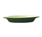 ITI 8 oz. Oval, Welsh Rarebit - Stoneware, Green/European White (WRO-8-EW-G)-cityfoodequipment.com