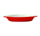 ITI 8 oz. Oval, Welsh Rarebit - Stoneware, Crimson Red/European White (WRO-8-EW-CR)-cityfoodequipment.com