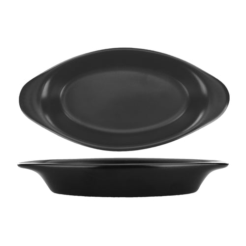ITI 8 oz. Oval, Welsh Rarebit - Ceramic, Black (WRO-8-BC)-cityfoodequipment.com