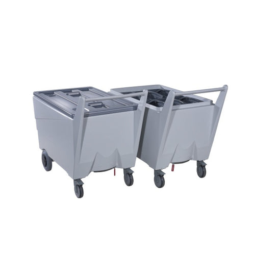 ITV Ice Makers 247 lb EASY KARTS Insulated Mobile Ice Caddy - Polyethylene, Gray (EC-250)-cityfoodequipment.com