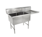 John Boos 2B16204-1D18R 54" 2 Compartment Sink w/ 16"L x 20"W Bowl, 14" Deep-cityfoodequipment.com