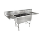 John Boos 2B16204-2D18 71" 2 Compartment Sink w/ 16"L x 20"W Bowl, 14" Deep-cityfoodequipment.com