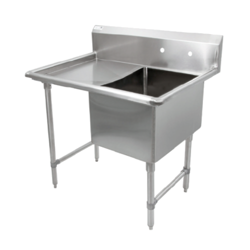 John Boos 1B244-1D24L 52" 1 Compartment Sink w/ 24"L x 24"W Bowl, 14" Deep-cityfoodequipment.com