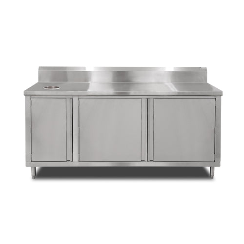 John Boos 4BU4R5-3648-L-X 48" Beverage Unit w/ Swing Doors & Left Trash Chute, 36"D-cityfoodequipment.com