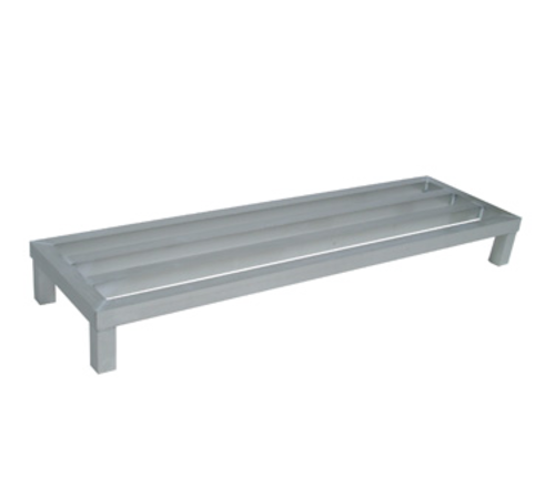 John Boos ALJB602412 60" Stationary Dunnage Rack w/ 1500 lb Capacity, Aluminum-cityfoodequipment.com