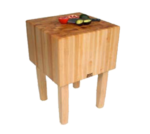 John Boos AA05 16" Maple Top Butcher Block Work Table - 35"L x 30"D-cityfoodequipment.com