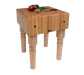 John Boos AB01 10" Maple Top Butcher Block Work Table - 18"L x 18"D-cityfoodequipment.com