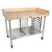 John Boos BAK03 72" Maple Top Bakers Table w/ 4" Splash & Undershelf, 30"D-cityfoodequipment.com