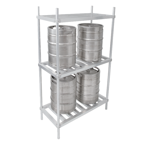 John Boos ALKR-2060-X (3) Level Keg Rack w/ (6) Keg Capacity, 60" x 20" x 76"-cityfoodequipment.com