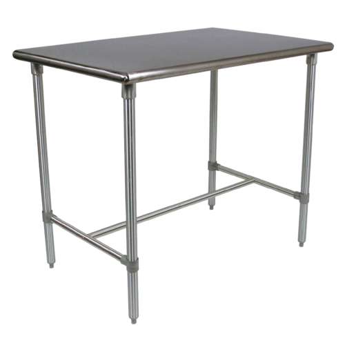 John Boos BBSS4830-40 48" 16 ga Work Table w/ Open Base & 300 Series Stainless Flat Top-cityfoodequipment.com